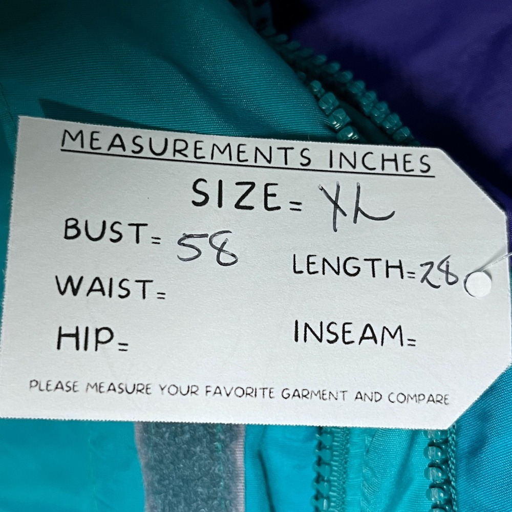 Vintage Columbia Whirlbird 3-in-1 Ski Jacket Mens XL Teal Red 90s Retro‎ Coat - Picture 4 of 11